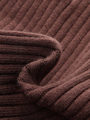 Denim Collar Ribbed Sweater