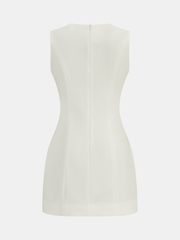 Metal Detail Sleeveless Mini Dress