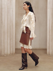 2 in 1 Pleated Zip PU Mini Skirt