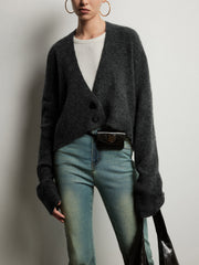 Buttoned Slouchy Cardigan