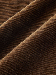 Mid-Waist Corduroy Wide-Leg Pants