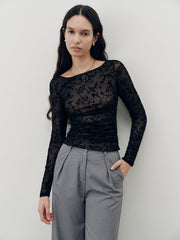 Floral Lace Long Sleeve T-Shirt