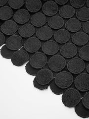 Mid-Waist Circular Applique Wide-Leg Pants