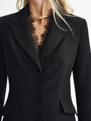 Lace Detail Fitted Blazer