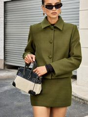 Collared Button Front Jacket