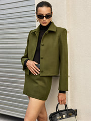 Collared Button Front Jacket