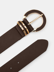 Statement Buckle PU Leather Belt