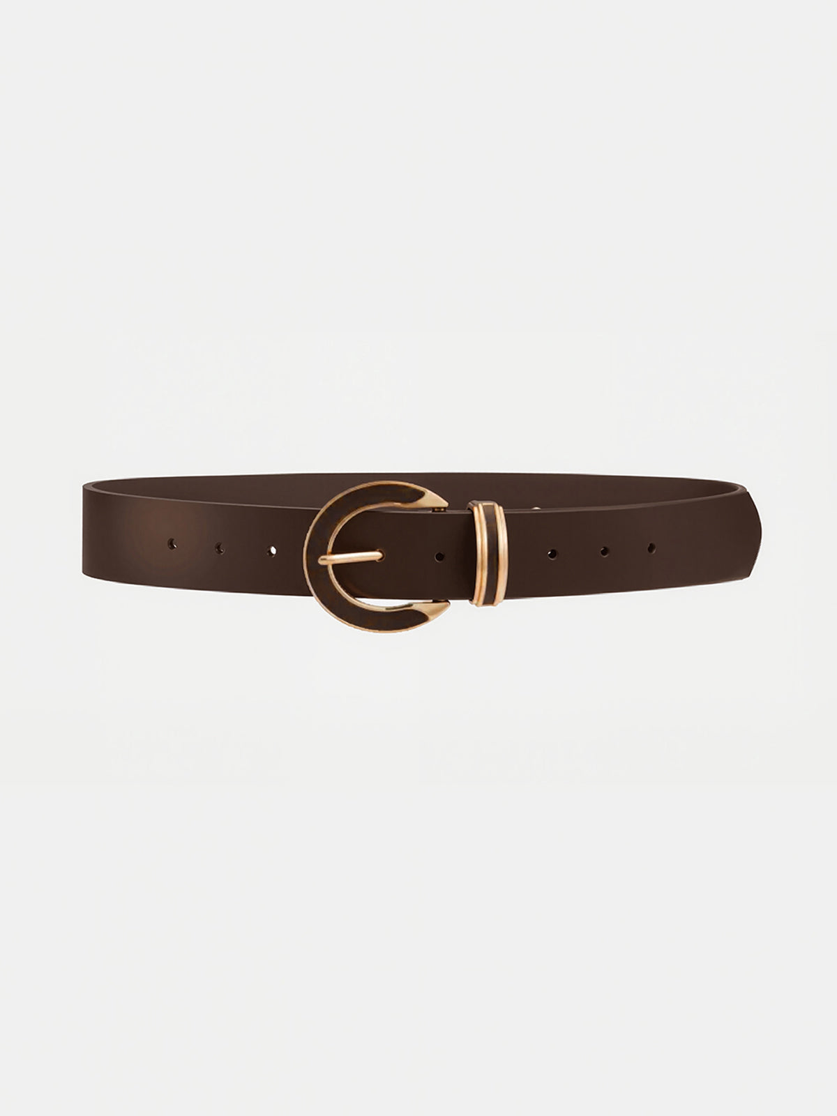 Statement Buckle PU Leather Belt