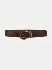 Statement Buckle PU Leather Belt