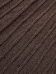 Textured Rib-Knit Mermaid Midi Skirt