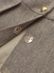 Snap Button Plaid Pleated Mini Dress