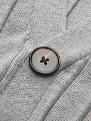 Lace Hem Ribbed Knit Cardigan