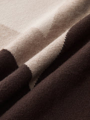 Color Block Mock Neck Fitted Knit Top