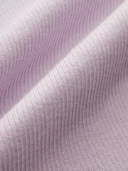 Crochet Lace Panel Rib-Knit Maxi Dress