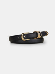 Gold Buckle Minimalist Faux Leather Belt
