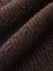 Turtleneck Cable Knit Sleeveless Vest