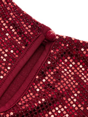 Sequin Ruched Sleeveless Top