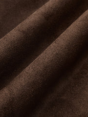 Faux Leather Trim Shearling Jacket