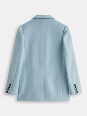 Double-Breasted Fuzzy Blazer