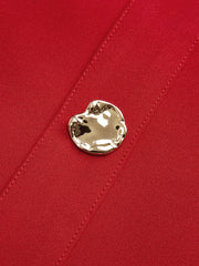 Square Neck Button Front Mini Dress