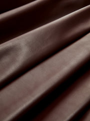 Sleeveless Slit PU Leather Draped Midi Dress