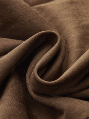 Belted Suede Effect Sleeveless Midi Dress