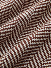 Herringbone Pattern Sleeveless Knit Vest