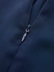 Twisted Mock Neck Long-Sleeve Satin Bodysuit