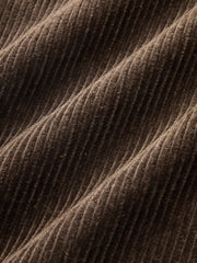 Mid-Waist Corduroy Straight-Leg Pants