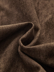 Faux Suede Cropped Biker Jacket