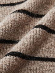 Striped Knit Vest with Tie Neck Detail