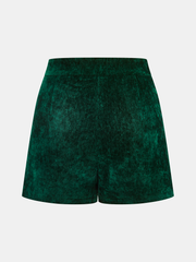 Velvet High-Waisted Shorts