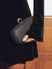 Rhinestone Embellished Clutch Bag