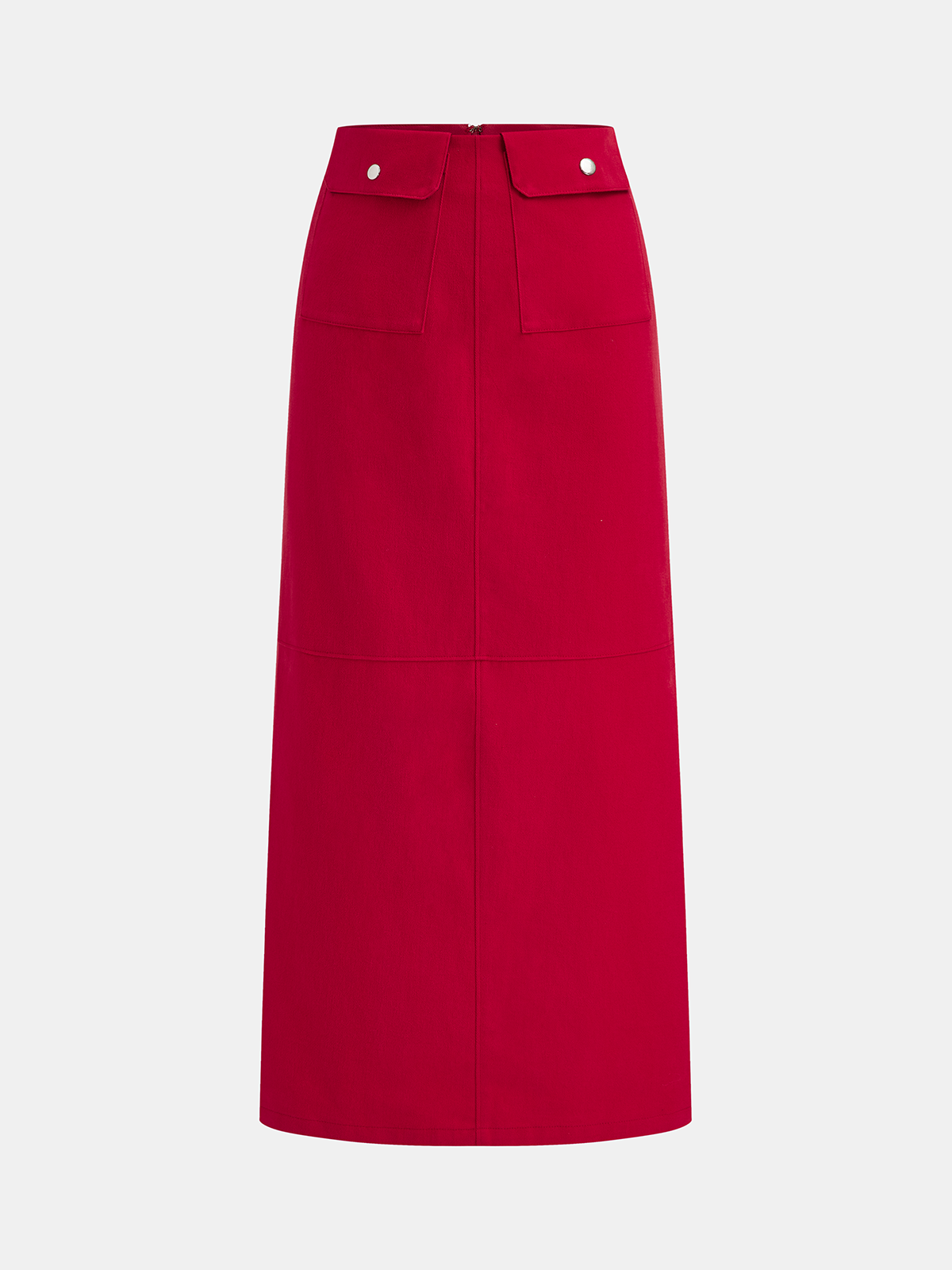 Decor Pocket Mid-Waist Maxi Skirt