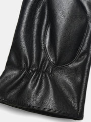 PU Leather Gloves with Stitched Detail