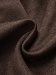 Suede Effect Belted Shawl Collar Jacket