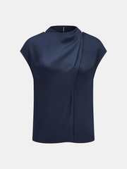 Cap Sleeve Backless Satin Top