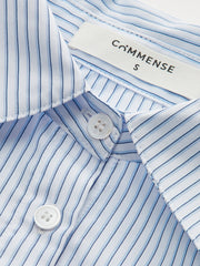 Denim Panel Striped Shirt