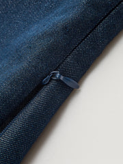 Denim Panel Striped Shirt