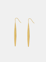 Golden Long Teardrop Drop Earrings