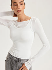 2 in 1 Long-Sleeve Top