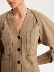 V-Neck Vest and Cardigan Knitted Two-Piece Set