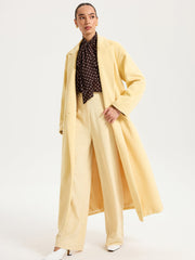 Semi-Sheer Polka Dot Chiffon Bow Blouse