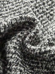 Metal Detail Tweed High-Waist Shorts