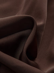 Draped Satin Stand Collar Blouse