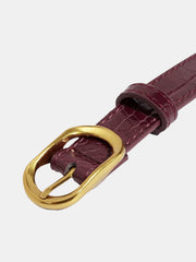 Crocodile Embossed PU Leather Belt