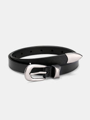 Pointed Tip Detail PU Leather Belt