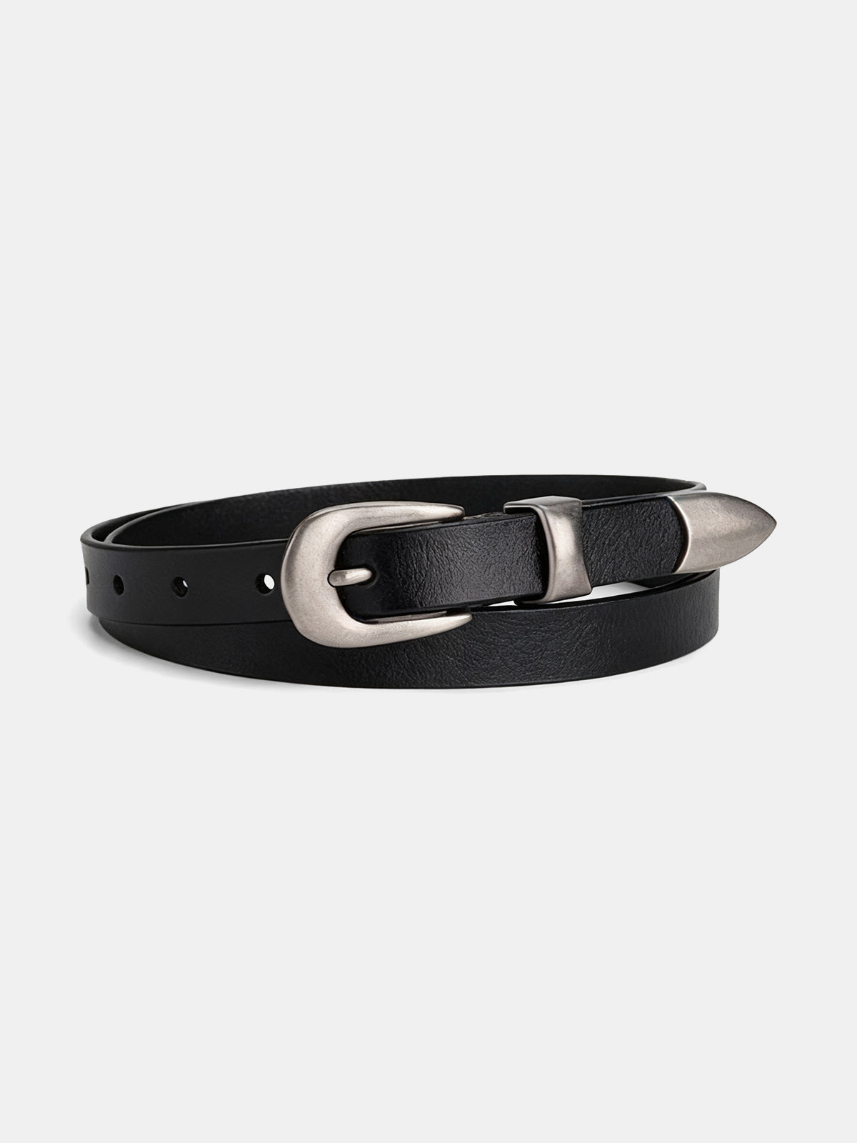 Pointed Tip Detail PU Leather Belt