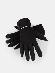 Contrast Piping Button Detail Gloves