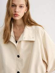 Collared Button Trench Coat